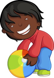 Happy child holding a colorful toy ball, representing pediatric dental care and patient comfort.